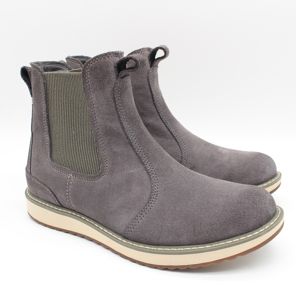 LL Bean Stonington Chelsea Boots Womens Size 11M Graphite Suede Pull On